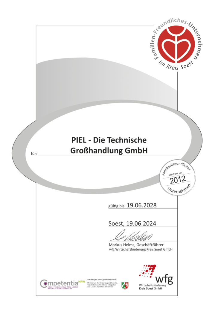 Auszeichnung Familien-Freundliches Unternehmen im Kreis Soest